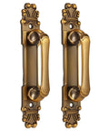 Antique European Style Two Pack Cabinet Door Pulls Set With Vintage Bronze Zinc Alloy Handles for cabinets and drawers