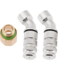 Two Pack 45 Degree Sprayer Nozzle Tips M14x1.5 Internal Thread With M14x1.5 To M18x1.5 Adapter For Backpack Sprayers Farm Water Pumps Orchard