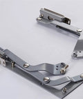 Quiet Operation Pneumatic Cabinet Hinges With Vertical Lift, shown with metal flush mount brackets for kitchen cabinets