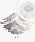 Dope Hanging Puzzle Lamp Kit Lotus Flower Pendant Light With DIY Shade 19.7 Inch Modern Ceiling Fixture, close-up detail