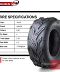 Go Kart And ATV Tires 16x6x8 4PR Fox Tread Directional Tires Set Of 2 For Mud Snow And Sand Ready Durable PunctureResistant