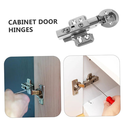 Cabinet door hinges, stainless steel with hydraulic buffer, 2-piece set for kitchen cabinets, Amazon