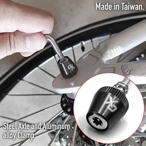 Installing Anti Theft Bike Locking Skewer Set With 7 Lobe Key And Fixed Spring Axle For Urban Commuters Replacing Quick Release Levers