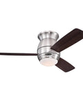 44 Inch Oil Rubbed Bronze Indoor Outdoor Ceiling Fan With Dimmable LED Light Kit, Frosted Opal Glass, Remote Control, Reversible Dark Cherry Mahogany Blades