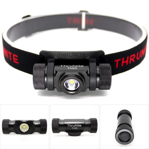 Super Bright 520 Lumen LED Headlamp With CREE XP-L V6 LED Ultra Lightweight Waterproof IPX8 EDC Headlamp front view