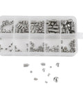 304 Stainless Steel Hex Socket Grub Screws DIN 914 Cone Point For M3 M5 M6 M8 Set Screws Fastening Kit in open organizer box