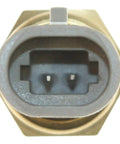 Straight Up Fitment Air Charge Temperature Sensor Monitors Inlet Air Temp sends signals to computer, connector view.