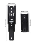 Beefy Heavy Duty Mini Drawer Slides With Ball Bearing Telescopic Rails Three Section Full Extension 2 Pack Cold Rolled Steel Construction Silent Sliding Quick Install For Kitchen Cabinets And Dressers, 4.2cm wide