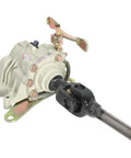 Beefed Up Heavy Duty Reverse Gearbox And Forward Converter For Atv Utv Drift Trike And Go Kart 150cc To 300cc Vertical Engines, black and metallic design, with shaft drive.