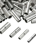 Uninsulated Butt Connectors 100 Pcs Set AWG 14 12 Tin Copper Ferrule Terminals for Quick Reliable Crimps Durable No Sweat