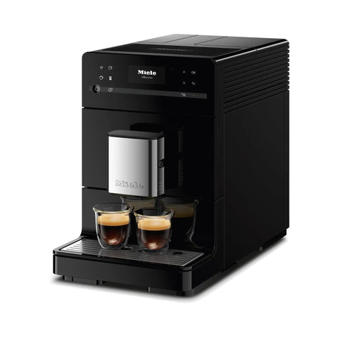 Kick Back And Sip Perfection With This Ultra Quiet Fully Automatic Bean To Cup Coffee And Espresso Machine with two espresso cups.