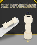 100 Pack 1 Inch Cpvccompression coupling with builtin rubber gas ket drip free pipe connector shown with size details.