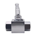 High Pressure Hydraulic Ball Valve 3/8 NPT Female Threaded Shut Off, 7250 PSI Rated, Carbon Steel, front view