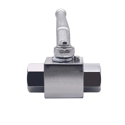 High Pressure Hydraulic Ball Valve 3/8 NPT Female Threaded Shut Off, 7250 PSI Rated, Carbon Steel, front view