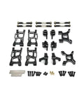 Slick Heavy Duty Metal Suspension Arms And Steering Cups For RC Crawler Upgrade Parts Black, featuring durable metal link kit.