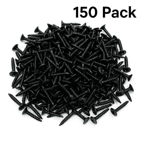 150 Count Pro Grade Heavy Duty Self Drilling Sheet Metal Screws With Phillips Modified Truss Head One Half Inch Long Black Phosphate Finish Self Tapping For Quick One Step Install On Metal Studs And Wire Lath
