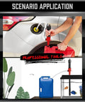 Electric Hand Pump Portable Battery Powered Transfer Pump Multi Use Siphon Liquid Extractor in use for fuel transfer