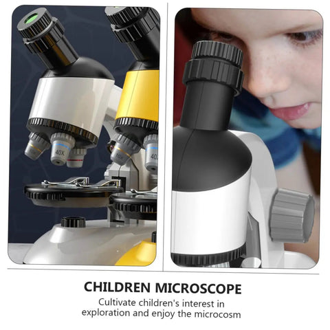 Kid Friendly Rotating High Definition Microscope For Boys And Girls Battery Not Included Educational Science Microscope Set For Experiments And Hands On Learning At Home STEM Toy For Students close-up view