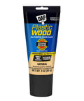 Plastic Wood All Purpose Latex Wood Filler Natural 3 oz tube for quick interior and exterior wood fixes, front view