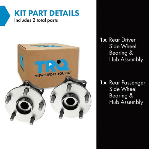 Rear Driver And Passenger Wheel Bearing Hub Assembly Set 2 Piece Direct Fit For 2015 To 2021 Subaru Legacy Outback Forester WRX STI Ascent Durable OEM Grade Replacement Kit with packaging box