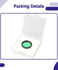Image of 1.25 Inch UV IR Cut Telescope Filter Keeps Planetary Shots Crisp By Blocking Ultraviolet And Infrared Light With Multi Coated Optics Great Lens Protection For CCD DSLR WebCam Astrophotography in open clear case.