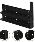 Floating Shelf Brackets Invisible Installation No Fuss Two Pack Wall Mounted Heavy Duty Iron Supports showing black iron structure