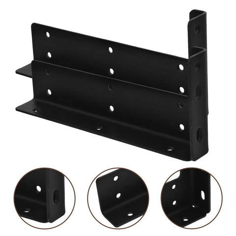 Floating Shelf Brackets Invisible Installation No Fuss Two Pack Wall Mounted Heavy Duty Iron Supports showing black iron structure