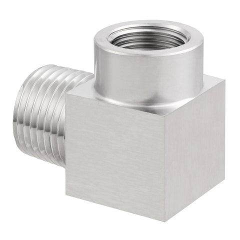 Stainless Steel 304 90 Degree Street Elbow 1 Quarter Inch MNPT To 1 Quarter Inch FNPT Pipe Fitting, corrosion resistant and heavy duty