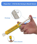 Beefed Up Snake Bite Kit With Venom Extractor Suction Pump For Humans And Pets, manual operation illustration