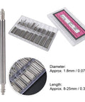 Watch Band Pins Kit 270 Pcs 1.8mm Metal Spring Bar Set 8 To 25mm Assorted Sizes With Compartment Box