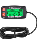 Hour Meter And RPM Tachometer With RPM Alert One Button Data Check Total Engine Hours Dual SVC And SVC2 Countdown Timers Resettable Job Timer Red Button Edition, wired display