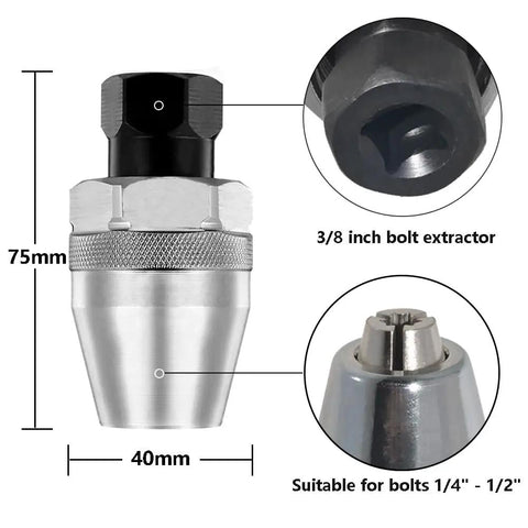 Heavy Duty Stud Remover And Extractor Tool For One Quarter To One Half Inch Bolts Grips And Removes Broken Rusted Studs