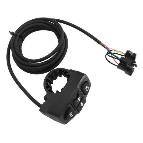 3 In 1 Electric Bike Handlebar Switch For E Bikes And Scooters Waterproof ABS Multi Function Headlight Horn And Left Right Turn Signal Control For Easy Night Rides