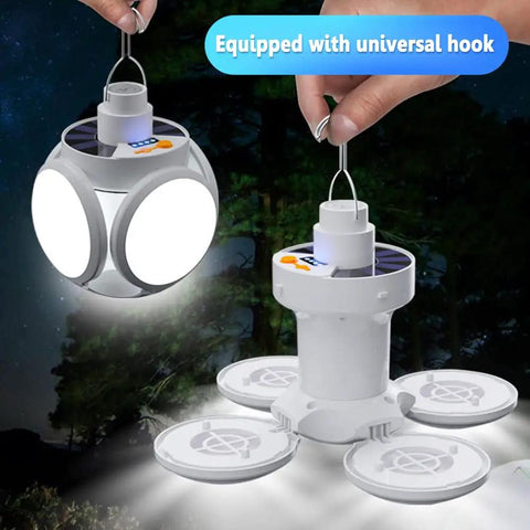 Solar Camping Lantern With Remote And USB Tent Light For Emergencies On The Go, collapsible design with hook