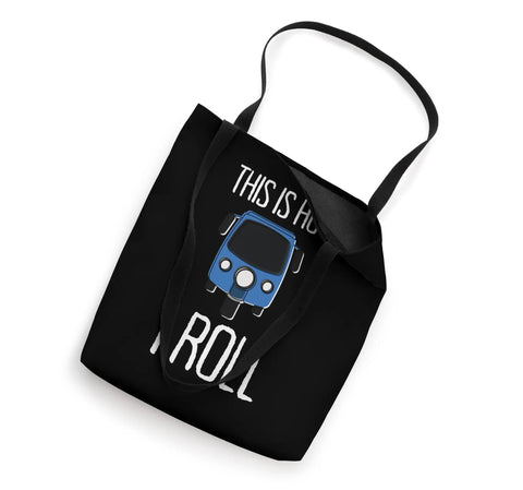Killer Tuk Tuk Rickshaw Print Tote Bag With Bold East Asia Street Vibes Perfect Carry All Bag For Travelers And Auto Drivers Who Love Bangkok Culture Real Deal Everyday Messenger Bag 16 By 16 Inch with blue tuk tuk graphic on black background.