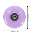 4 Pack Roller Skate Wheels With Bearings Semi Jelly Purple For Outdoor And Indoor Quad Skates Replacement Parts Durable PU And Metal