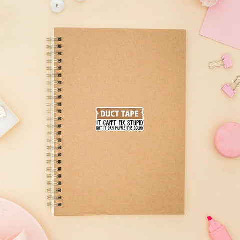 3 Pack 3 Inch It Cant Fix Stupid But It Can Muffle The Sound Sticker Set Waterproof Vinyl Decals on notebook