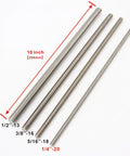 1/4-Inch 20 Fully Threaded Rods 10-Inch Stainless Steel Studs 5 Pack Right-Hand Threads for Anchors Clamps Hangers U-Bolts