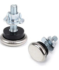 Adjustable Table Leg Levelers With Felt Pads M6, rust resistant metal leveling feet with T nuts for stability and floor protection