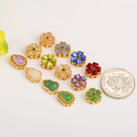 Killer Antique Gold Inlay Beads For Straight Fire Diy Jewelry Crafting With Vintage Vibe Perfect For Bracelets Necklaces Keychains And Custom Accessory Projects