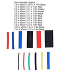 Massive 750 Piece Heat Shrink Tubing Kit For Electric Wiring Repair, Durable PE Dielectric Sleeves Snugly Wrapping Cables With Fast 100 Degree Melt And Tough 2 To 1 Shrinkage Assortment Is Totally Awesome, assorted heat shrink tubes sizes and colors