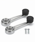 Top Grade Chrome Alloy Manual Window Crank Lever For Cars With Textured Black Knob Smooth Operation Perfect For Daily Driving And Garage Restoration Projects, chrome handle with screws