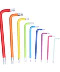 Kickstart Your Home Repair Game With This Hottest 9 Pcs Arm Hex Wrench Set Featuring Gnarly Color Coding And Solid Metal Star Hex Keys For Pro Level Maintenance, Fixing, And All Your Daily DIY Projects Without The Stress. color-coded steel arm hex wrench set, 9-piece