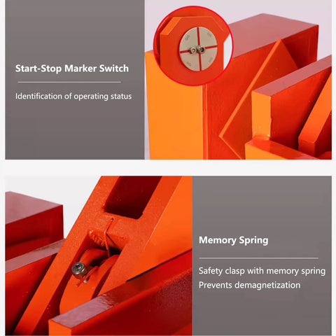Heavy Duty Fully Automated Industrial Permanent Magnet Crane Alloy Steel Overhead Hoist Lifter For Iron Plates And Scrap Metal features a start-stop marker switch and memory spring.