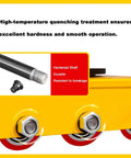 Close-up of Heavy Duty Steel Machinery Mover With Precision Steering Rollers showing hardened shaft and smooth operation details.