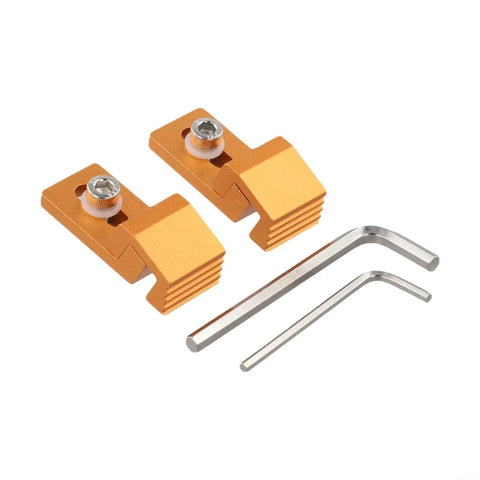 Heavy Duty Low Profile Cnc Side Pressure Plate Kit With T Track Claw Clamps For 3018 Router, orange aluminum clamps and hex keys.