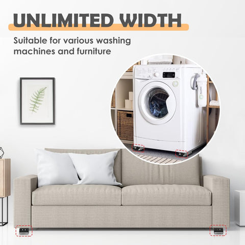 Heavy Duty Appliance Rollers With Adjustable Base And Wheels For Moving Heavy Fridges Washers Dryers And Dishwashers Handles Up To 660 Pounds Sturdy Metal Furniture Dolly For Easy Home Mobility