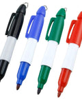 Black, blue, green, and red line markers from 8 Pack Golf Ball Marker Set With Multicolor Line Markers And Alignment Stencils For Easy Ball Marking In Seconds Great Golf Accessories For Precise Aiming And Visual Alignment On Every Hole