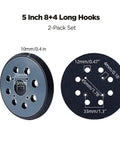 2 Pack 5 Inch Orbital Sander Replacement Pads With 8 Hole Dust Extraction And 4 Screw Holes Hook And Loop Mount Quick Swap