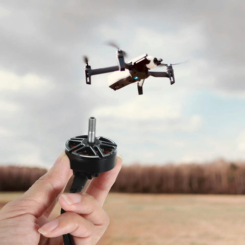 Brushless Drone Motor With Beefy Alloy Build, 1300Kv, 45A Max Current, Designed For 7 Inch Racing Drones, displayed in hand